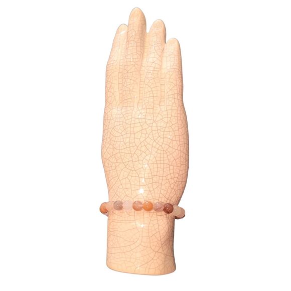 8mm Natural Stone Round Bead Agate & Quartz Mixed Stone Beaded Stretch Bracelet - Picture 3 of 5